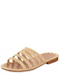 Carrie Forbes Asmaa Woven Strappy Slide Sandal