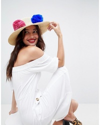 ASOS DESIGN Asos Straw Hat With Pom And Size Adjuster