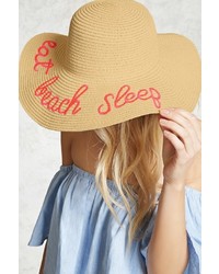 Forever 21 Beach Sleep Graphic Straw Hat