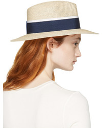 Maison Michel Beige Straw Henrietta Panama Hat