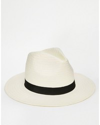 Asos Brand Straw Fedora Panama Hat