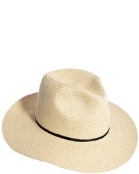 Asos Collection Straw Fedora Hat With Skinny Band
