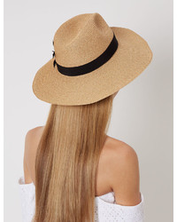 Fil Hats Natural Straw Batu Tara Fedora Hat
