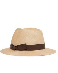 Anderson & Sheppard Grosgrain Trimmed Straw Panama Hat