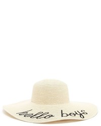 Forever 21 Hello Boys Graphic Straw Hat