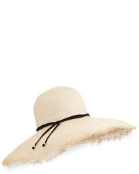 Inverni Iris Frayed Straw Hat Natural