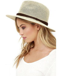 LuLu*s My Piece Of Peace Natural Straw Fedora Hat