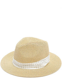 Panama City Beige Straw Fedora Hat