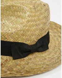 Reclaimed Vintage Straw Fedora Hat