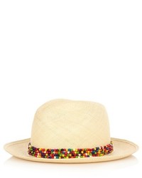 Sensi Studio Classic Panama Beaded Straw Hat