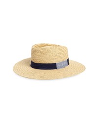 Halogen Straw Boater Hat