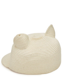 Karl Lagerfeld Straw Hat With Cat Ears