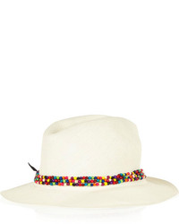 Sensi Studio Embellished Toquilla Straw Panama Hat