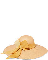 Sensi Studio Lady Ibiza Bow Embellished Toquilla Straw Hat Beige