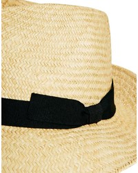 Catarzi To Asos Straw Hat With Black Ribbon