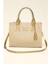 Bebe Carrie Straw Tote