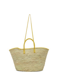 Jacquemus Beige And Yellow Le Grand Panier Soleil Tote