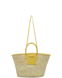 Jacquemus Beige And Yellow Le Grand Panier Soleil Tote