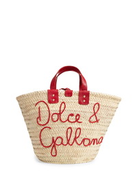 Dolce & Gabbana Logo Straw Bag