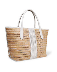 Anya Hindmarch Nesson Woven Leather And Straw Tote