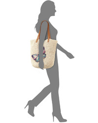 Style&co. Style Co Butterfly Straw Beach Bag Only At Macys