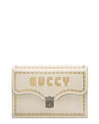 Gucci Guccy Logo Moon Stars Envelope Clutch