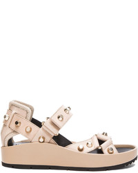 Balenciaga Studded Leather Ankle Strap Sandals