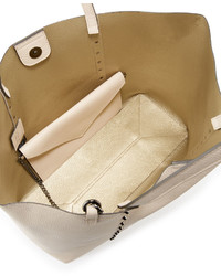 Furla Elle Rock Medium Studded Leather Tote Bag Conchiglia