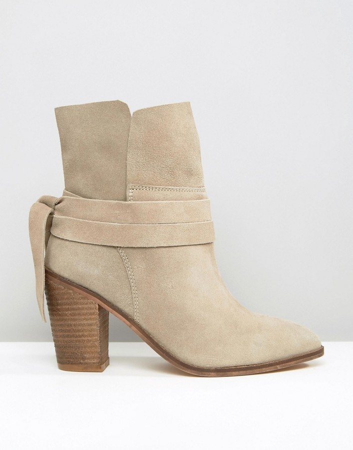 beige slouch ankle boots