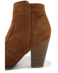 Heydays Tan Suede Ankle Boots