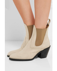 Chloé Suede Ankle Boots Beige