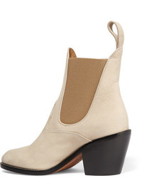 Chloé Suede Ankle Boots Beige