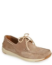 Beige Suede Boat Shoes