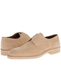 a. testoni Casual Suede Wingtip Lace Up Wing Tip Shoes Beige
