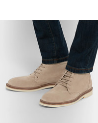 Loro Piana Icer Walk Cashmere Trimmed Suede Boots