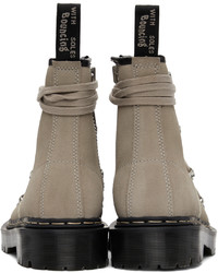 Rick Owens Taupe Dr Martens Edition 1460 Bex Boots