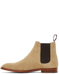 Ps By Paul Smith Beige Gerald Suede Chelsea Boots