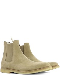 Common Projects Beige Suede Ankle Boots