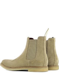 Common Projects Beige Suede Ankle Boots