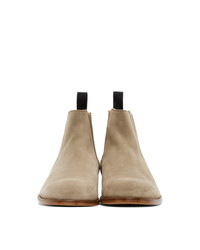 Paul Smith Beige Suede Crown Chelsea Boots