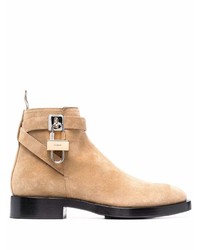 Givenchy Padlock Detail Suede Boots
