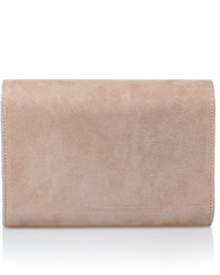 Jimmy Choo Bow Shimmer Suede Clutch