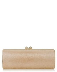 Jimmy Choo Charm Shimmer Suede Tube Clutch Bag With Hotfix Crystals
