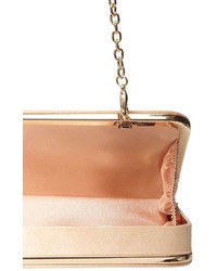 Dorothy Perkins Nude Faux Suede Box Clutch Bag