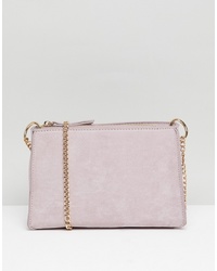 Accessorize Milly Suedette Cross Body Bag With Gold Chain