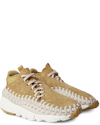 Nike Lab Air Footscape Woven Chukka Faux Suede And Neoprene Sneakers