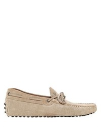 Beige Suede Driving Shoes