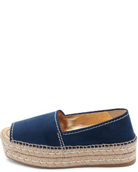 Prada Suede Peep Toe Platform Espadrille