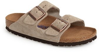 Birkenstock Arizona Soft Footbed Slide Sandal (Women) - Almond Suede – The  Heel Shoe Fitters