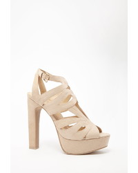 Forever 21 Caged Faux Suede Sandals